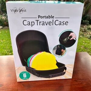 Portable Cap Travel Case - Black (Holds Up to 6 Caps)